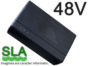 Încărcător cu trei poli și conector unghiular 48V 1.8A